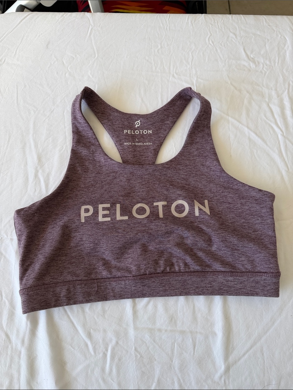 Peloton Heather Plum Racerback Sports Bra - Plum
